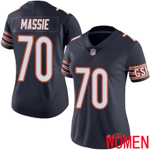 Chicago Bears Limited Navy Blue Women Bobby Massie Home Jersey NFL Football #70 Vapor Untouchable->chicago bears->NFL Jersey